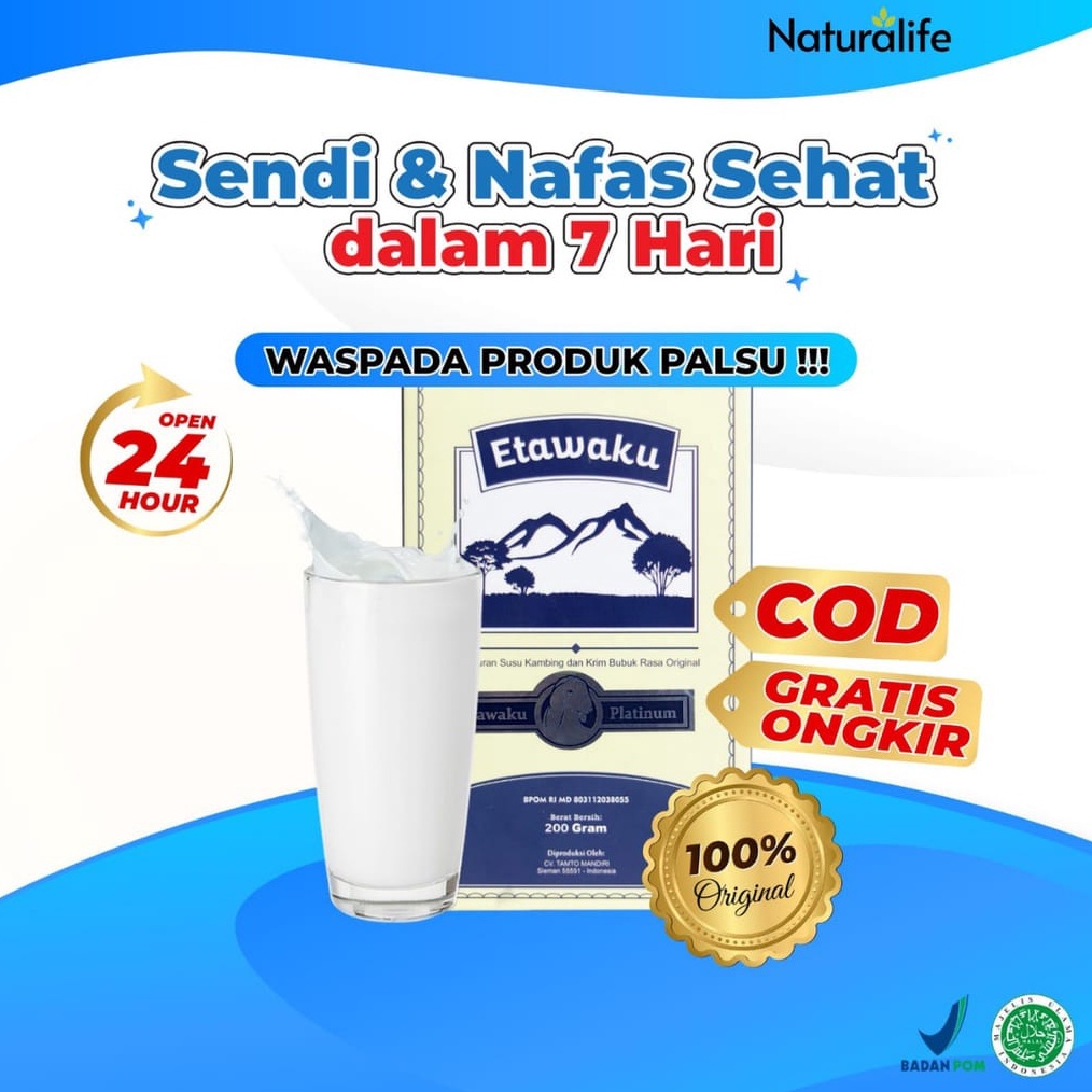 

Termurah READY STOCK ETAWAKU PLATINUM Susu Kambing Etawa Asli Original Provit Krimer Bubuk Solusi Atasi Masalah Pernapasan Asma Kolesterol Tinggi Kalsium Rendah Lemak Rendah Gula Atasi Gangguan Tulang dan Sendi Osteoporosis Susu Kambing Kesehatan Plus