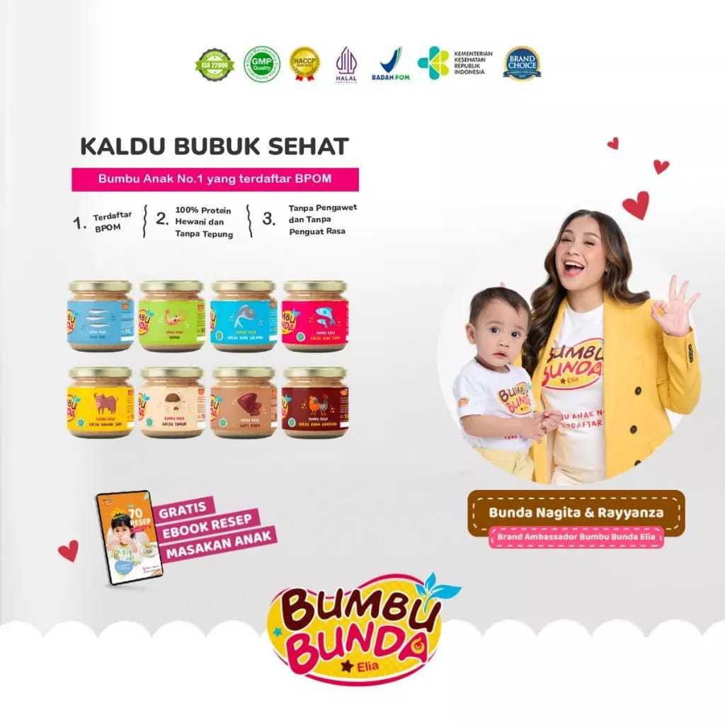 

BUMBU BUNDA ELIA Kaldu ayam kampung 50gr / kaldu sapi / kaldu salmon / kaldu jamur / KALDU HATI AYAM / BUMBU MPASI ANAK /BUMBU MPASI TERLARIS