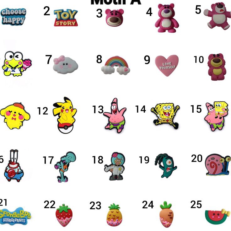 Dijamin Ori Jibbitz Crocs Hiasan Aksesoris SandalJibbitz CrocsSandal CrocsJibbitzPin Crocs Harga 1Pc