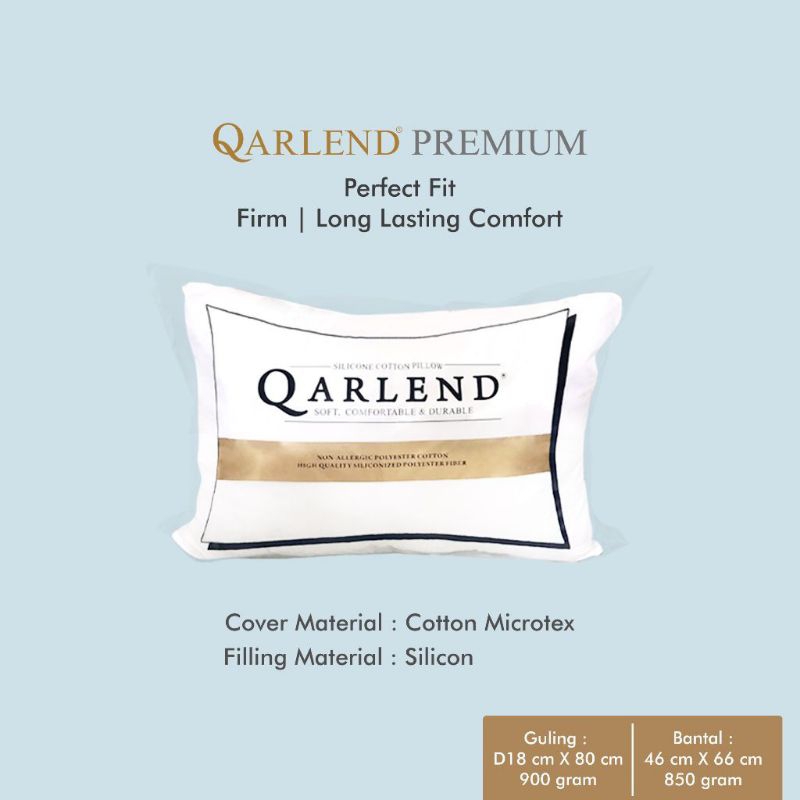 Bantal Tidur Leher Dewasa Hotel Padat Empuk Full Silikon Dakron Qarlend Premium