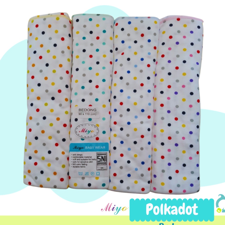 Pilihan Terbaik MIYO  LIBBY Bedong Motif  Salur Polkadot 1 pcs