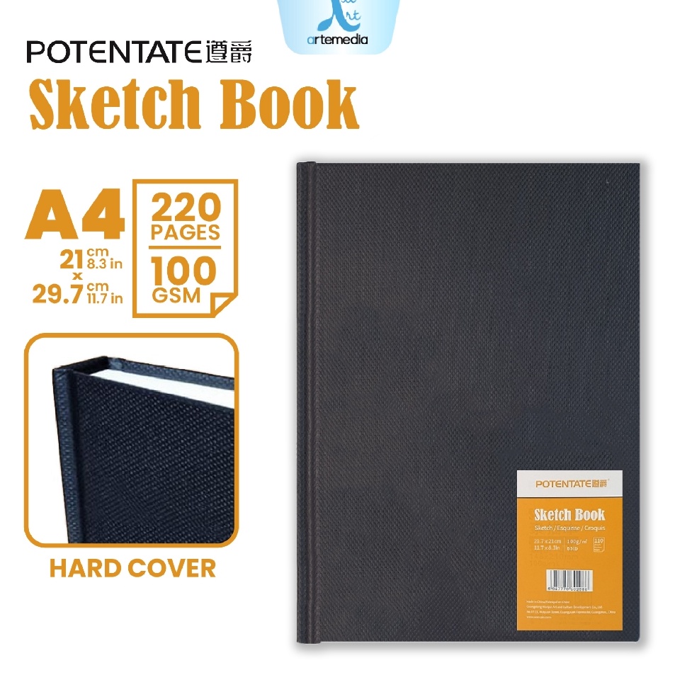 

Model Baru Potentate Hard Cover A4 Stitch Bound Sketchbook