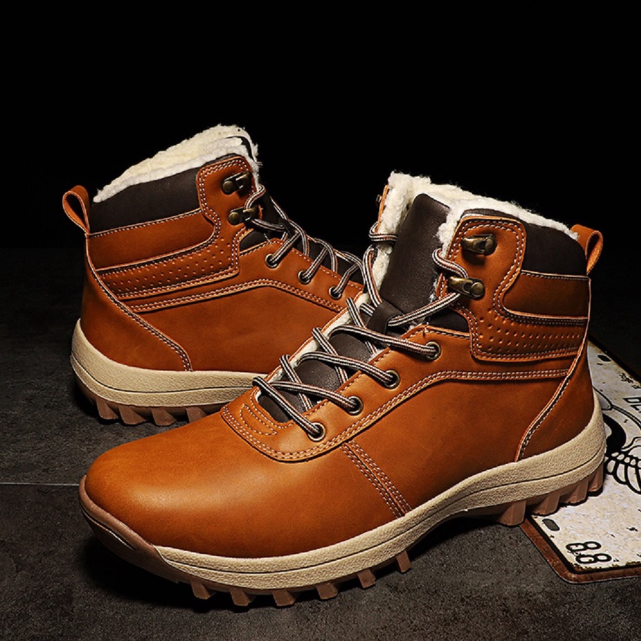 Terlaku Import Touring Mendaki Non Slip Sepatu Pria Musim Dingin Winter Snow Boots Tinggi Hiking Gun