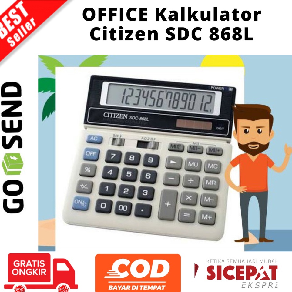 

Diskon JK OFFICE Kalkulator Citizen SDC 868L