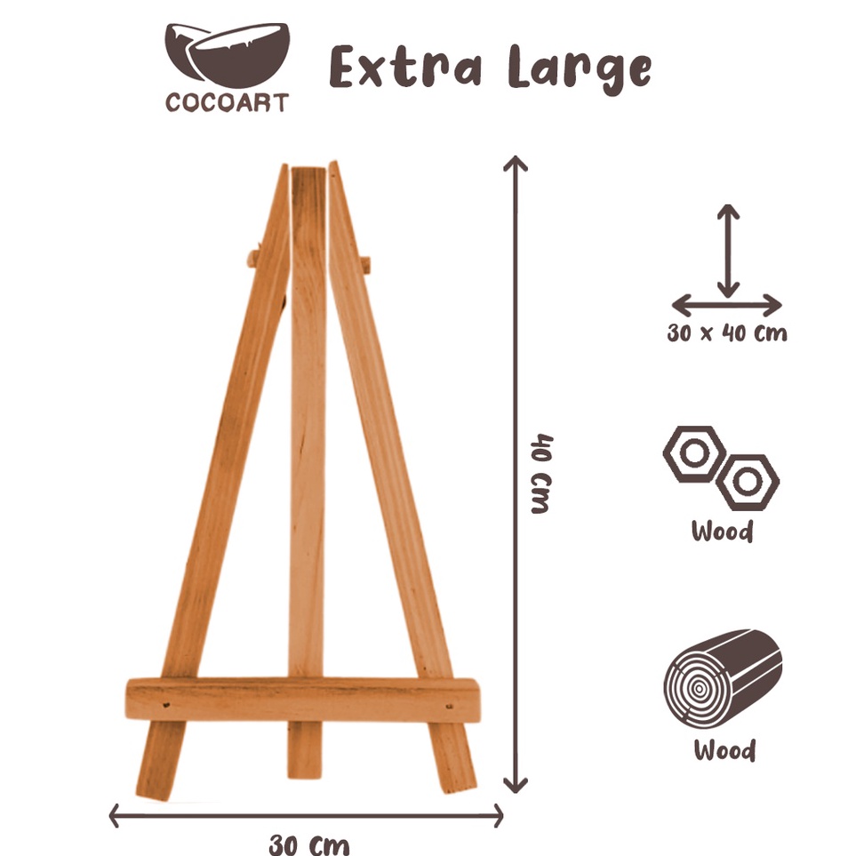 

Wooden Easel I Penyangga Kanvas Lukis I Tri Kanvas 4x3 cm