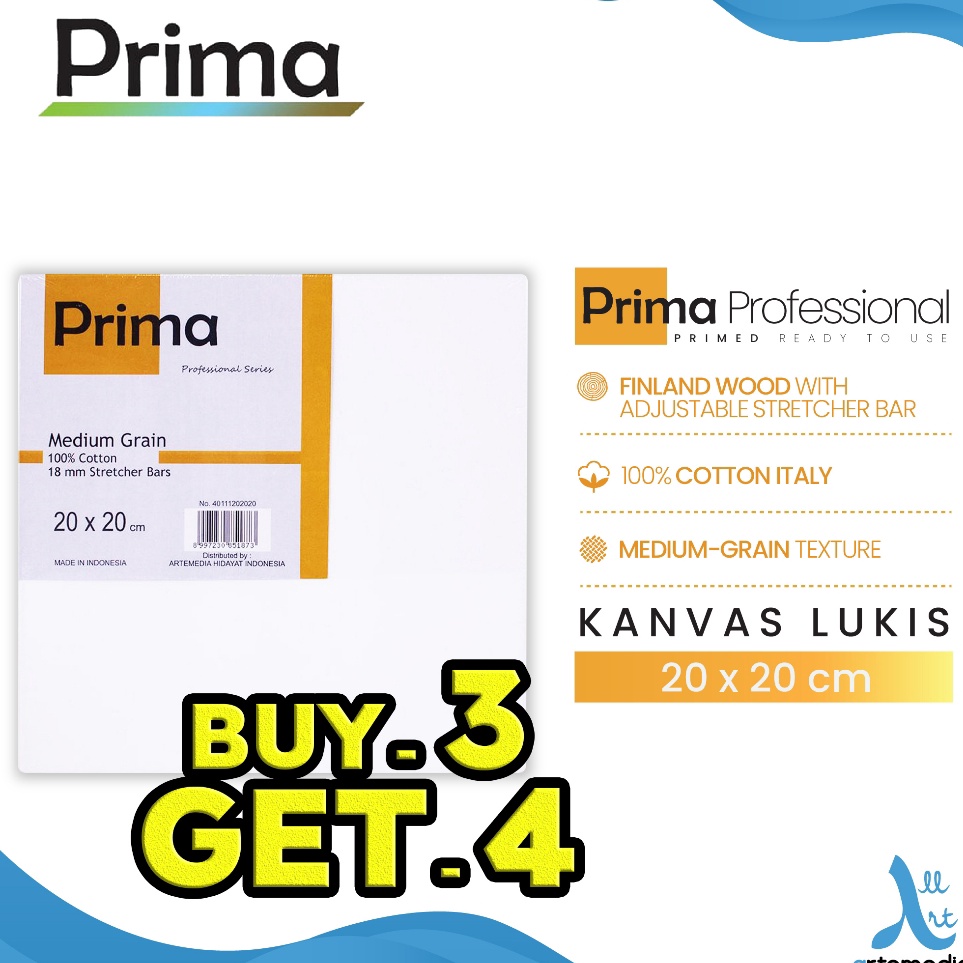 

Prima Professional 2x2cm Cotton Canvas