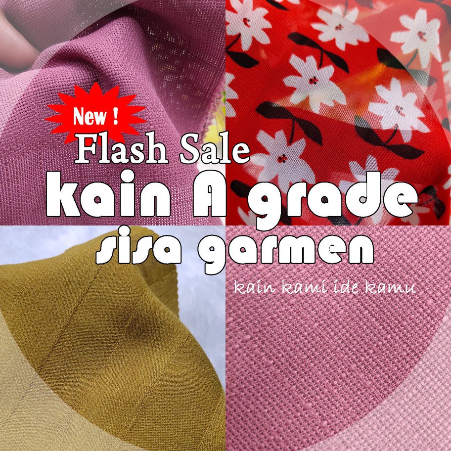 Terbaru Bahan Kain Sisa Garmen Export A Grade Flash Sale Murah