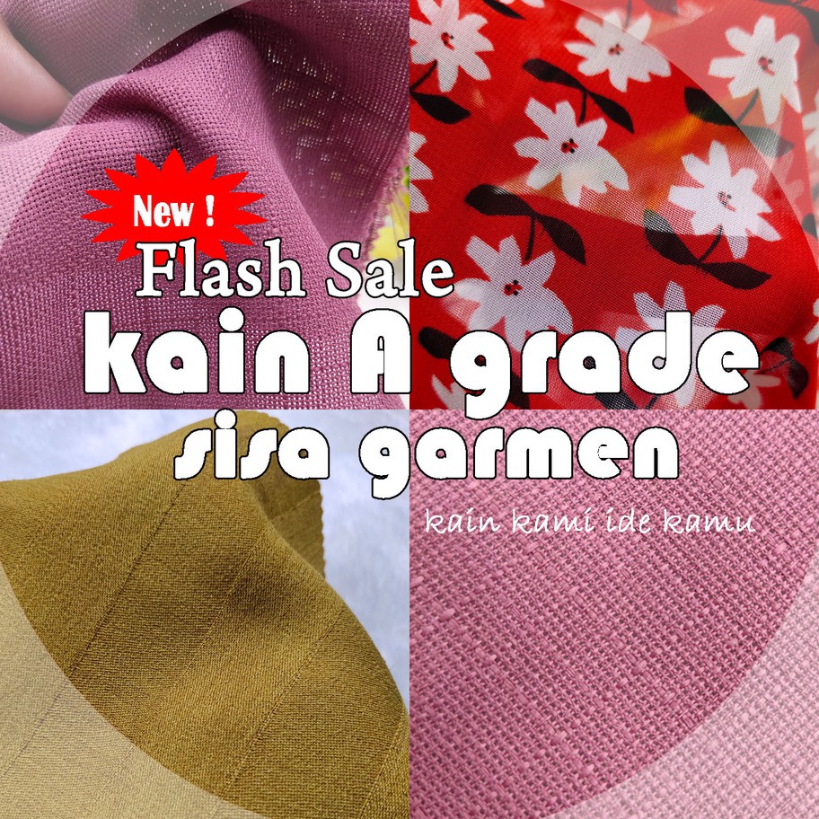 Terbaru Bahan Kain Sisa Garmen Export A Grade Flash Sale Murah