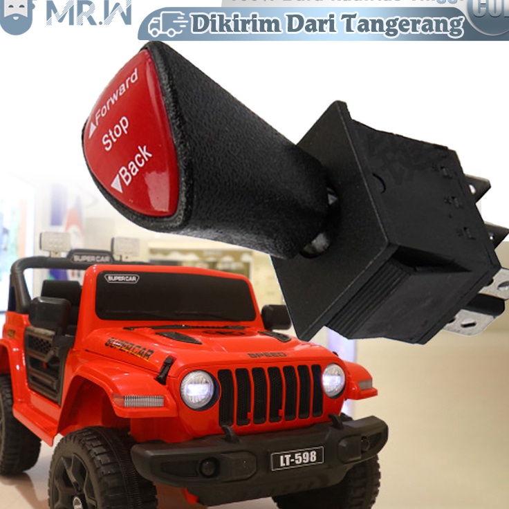 Tombol Maju Mundur MobilAki Saklar MobilAki Tombol On Off On Mobil Anak 6 Pin Sparepart Mobil Aki