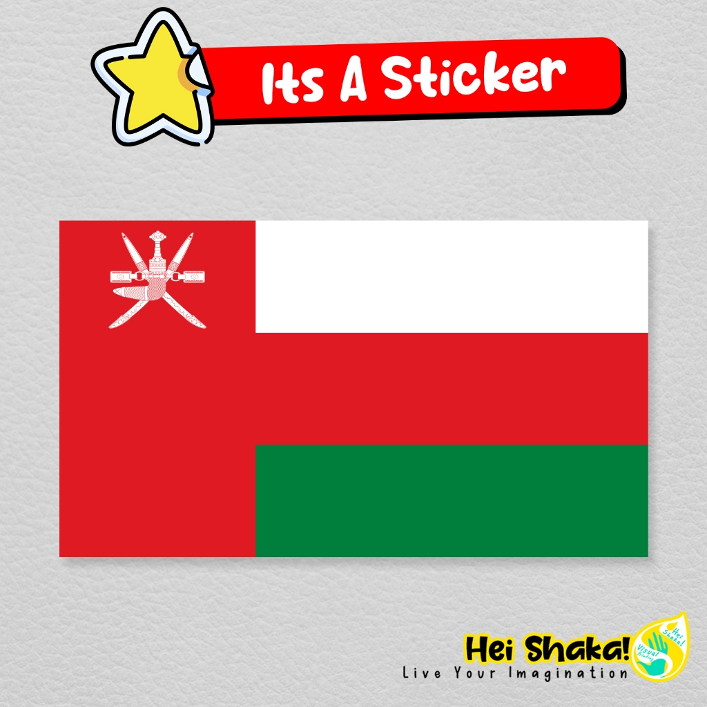 

Stiker Sticker Oman Timur Tengah Vinyl Satuaan Motif Bendera Negara Dunia Bahan Anti Air
