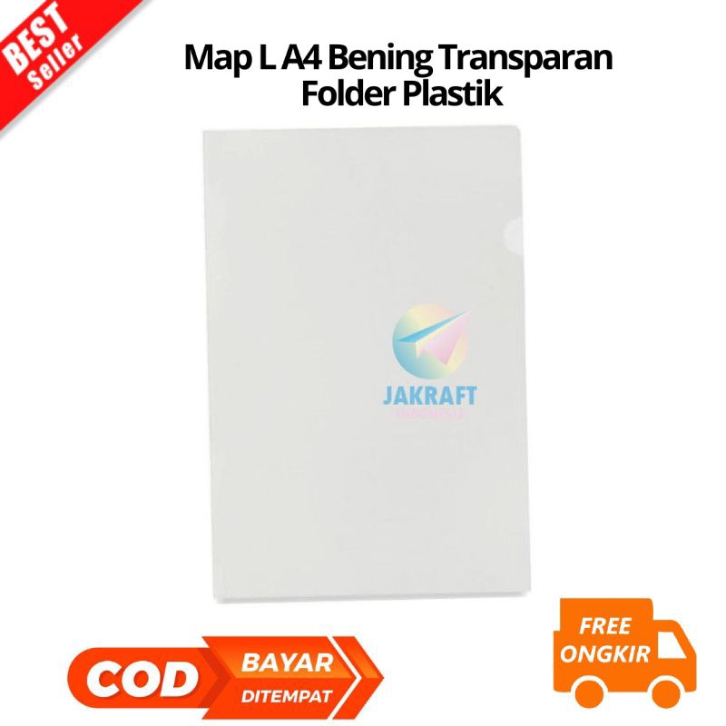 

[JK] BAYAR DI TEMPAT Map L A4 Bening Transparan Clear Sleeves File Folder Plastik - FO 0.12mm /PCS