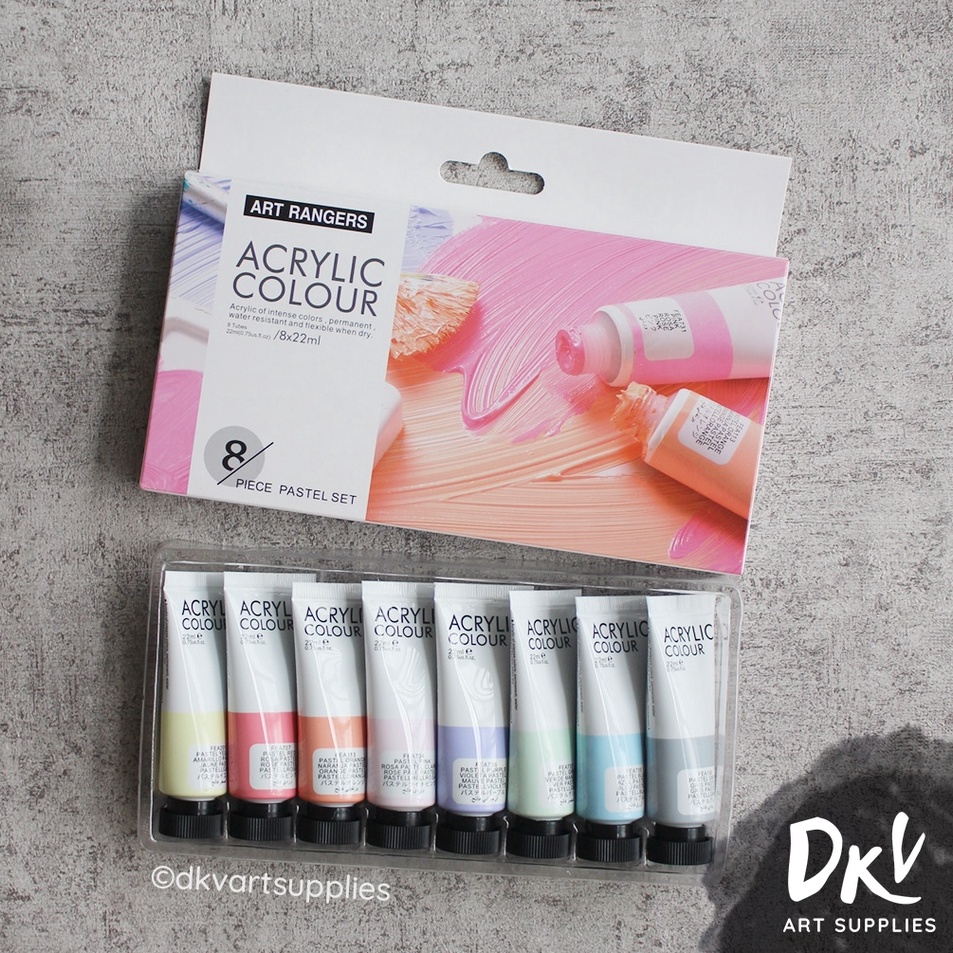 

Art Ranger Rangers Pastel Metallic Acrylic Paint Cat Akrilik set 8x22ml