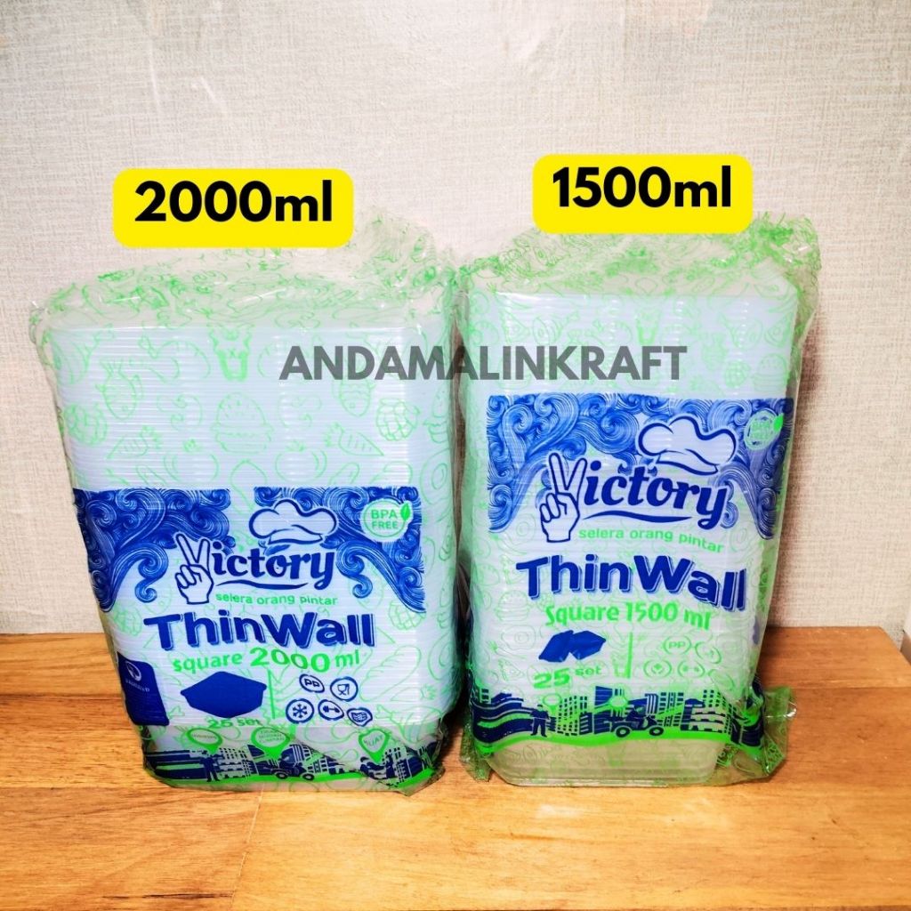Thinwall square 1500ml / thinwall square 2000ml/ thinwall kotak 2000ml