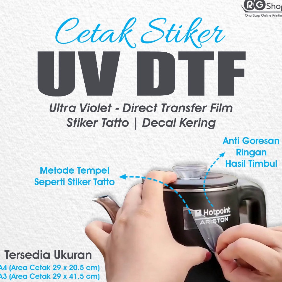 

Produk CETAK STIKER UV DTF A4 A3 STIKER DTF UV STIKER TATTO DECAL KERING