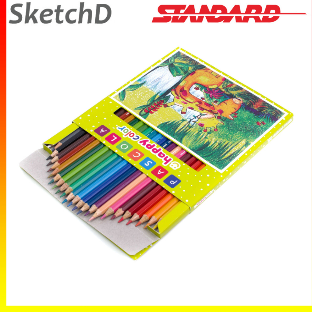 

Pensil Warna Pascola 24 Warna Standard Happy color pencil 24 colour