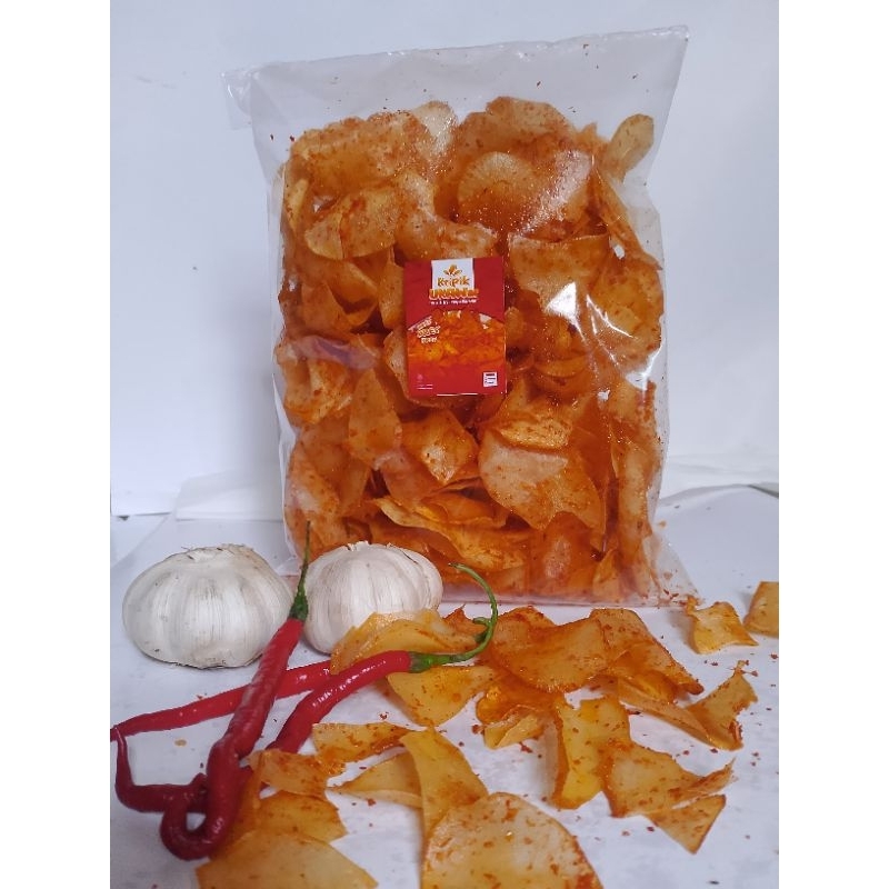 

Keripik Ubi Kayu Pedas Gurih/Keripik Singkong 250g