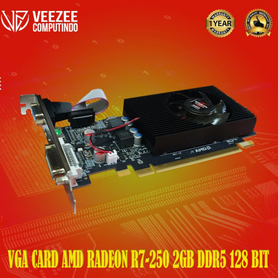 VGA card amd radeon R7 250 2 gb ddr5 128 bit ori baru murah garansi