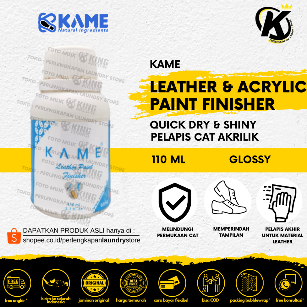 

KAME - LEATHER & ACRYLIC PAINT FINISHER - 60 ML - GLOSSY -