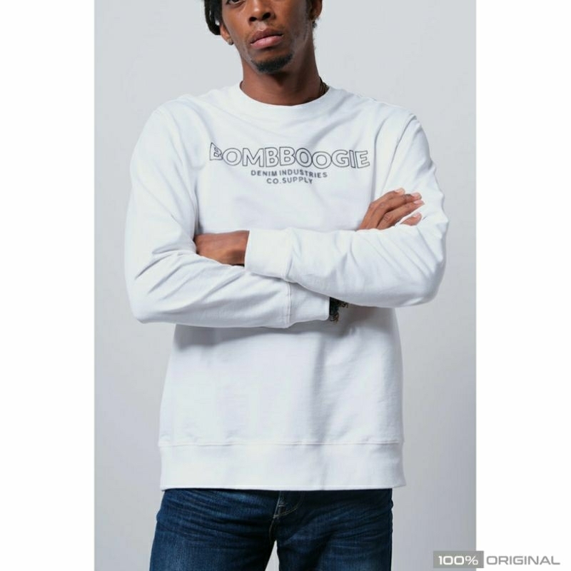 BOMBBOOGIE Sweater Putih Original Bombboogie Sweater Putih Pria