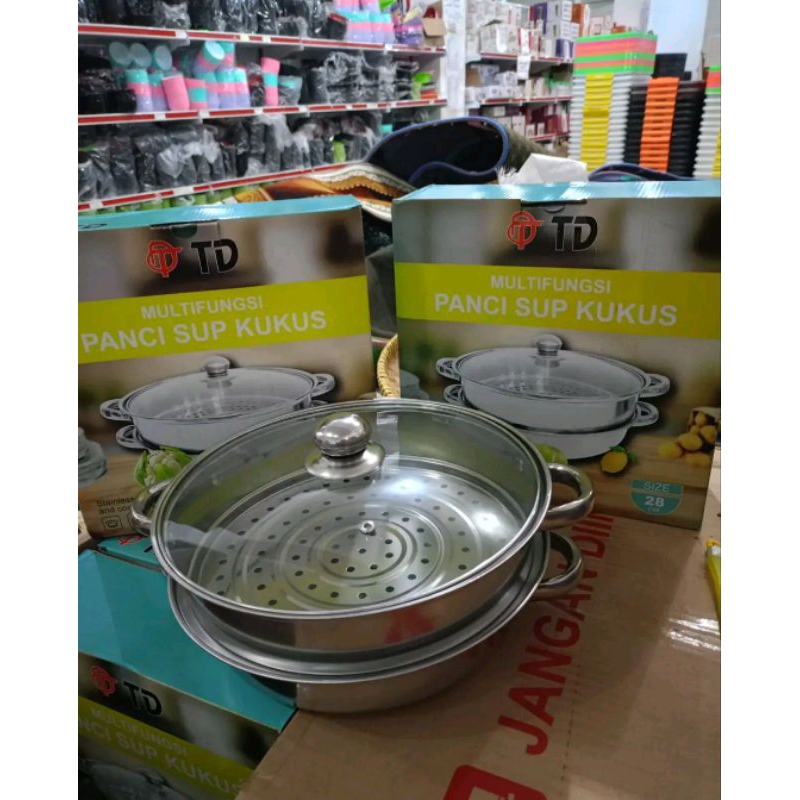 Panci Sup Kukus 2susun Multifungsi TD