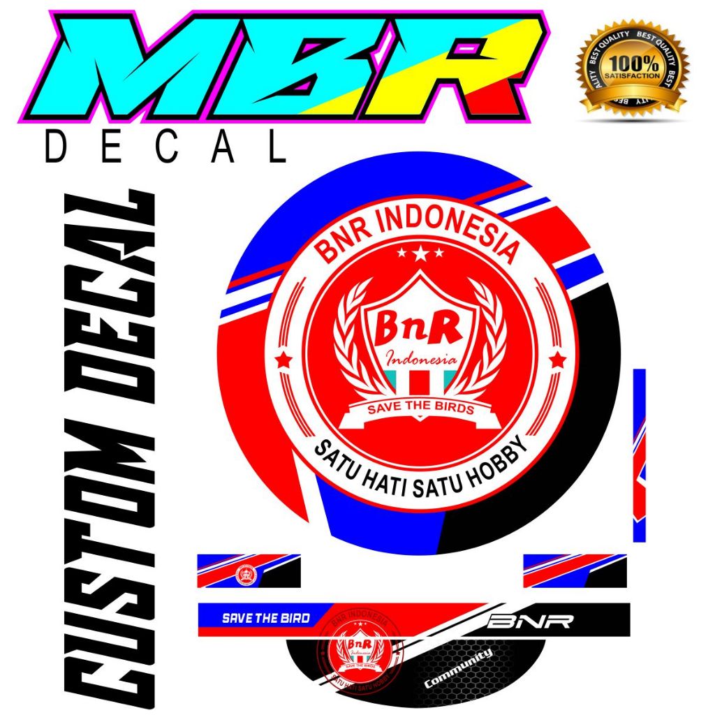 DECAL SANGKAR MURAI REPLIKA.STIKER DECAL TEBOK MURAI