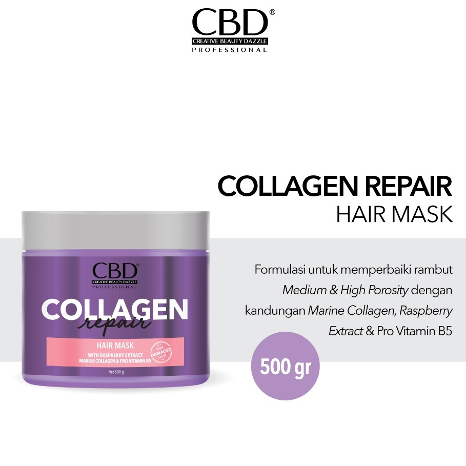 CBD COLLAGEN REPAIR SERIES HAIR MASK 500GR ungu