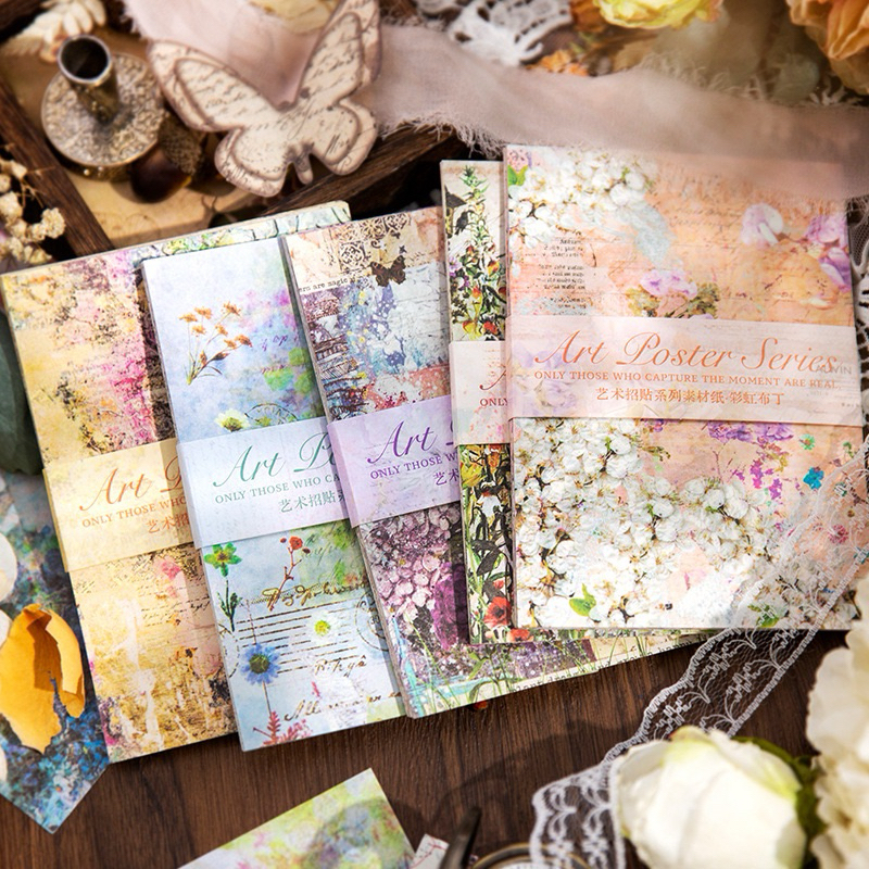 

(2DB) paper art deco dekor background bunga abstrak pastel journaling