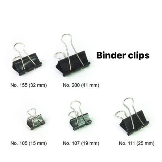 

Binder clips 105/ clips 107/ clips 111/ clips 155/ clips 200/ (1 pack isi 12)