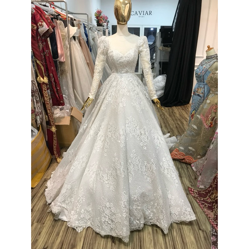 gaun pengantin kembang / ballgown bekas