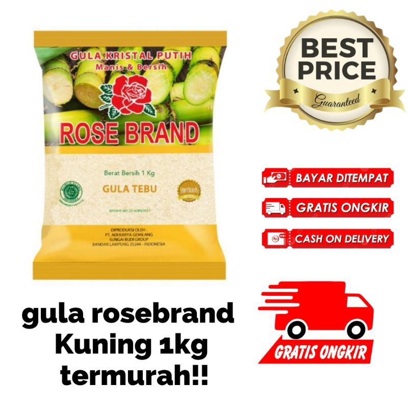 

GULA PASIR ROSEBRAND GULA TEBU 1KG / TERMURAH GULA ROSEBRAND TEBU KUNING / PROMO GULA ROSEBRAND TERMURAH / GULA ROSEBRAND TEBU 1 KG