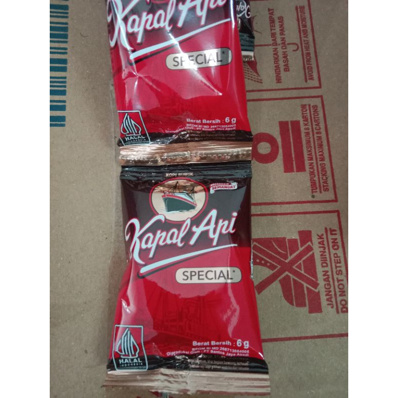 

Kopi instan kapal Api spesial kemasan 6gr 10 sachet