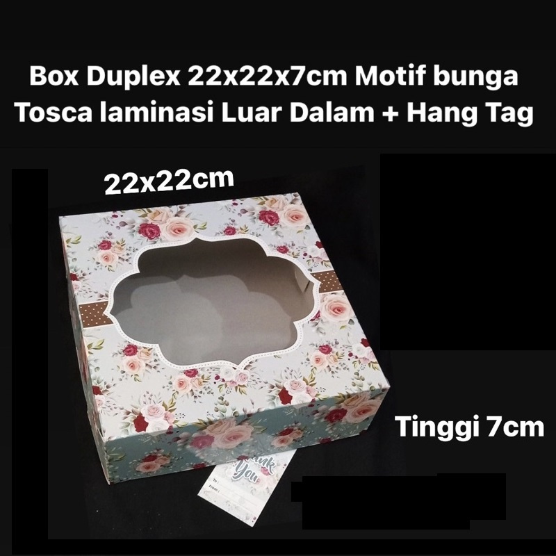 

( 5 pcs ) Dus Duplek Kemasan Kue Kering Box Kotak Hampers Muat 4 Toples Dessert Box Size 10x10cm
