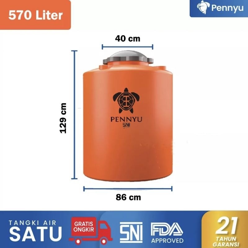 Tandon Air /Toren Air / Tangki Air Pennyu Ukuran 500 Liter Invoice