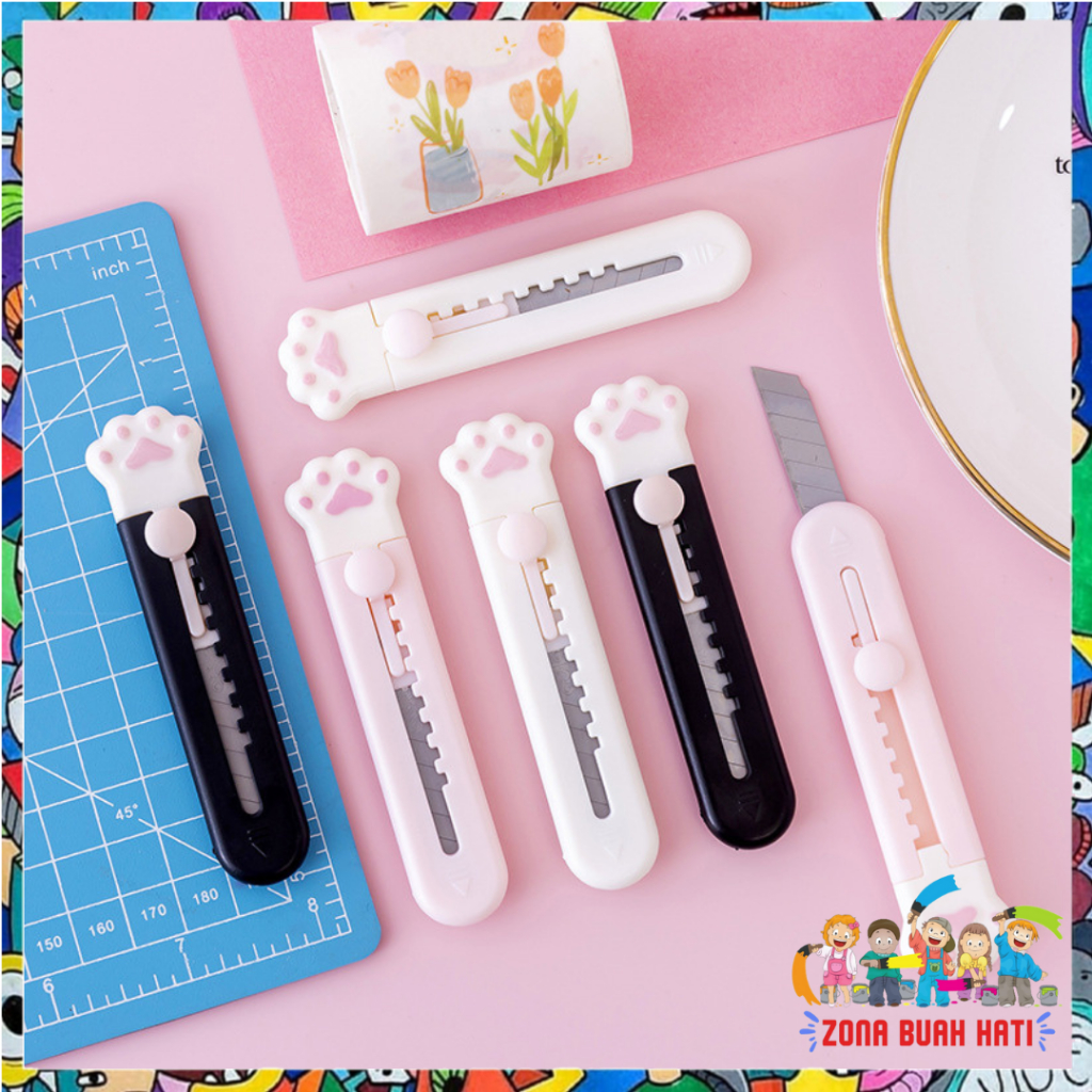 

ZBH Cutter Mini Portable Karakter Kartun Pisau Pemotong Kertas Model Tapak Hewan Cutter Unboxing Travel Kit Paper Lucu Hand Cutter Paw Mini Serbaguna