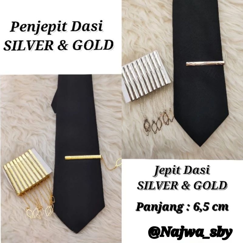 JEPIT DASI / PENJEPIT DASI / JEPITAN DASI SILVER & GOLD