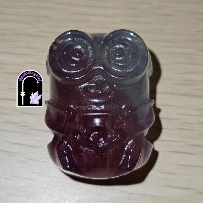 Minion Carving Fluorite Crystal