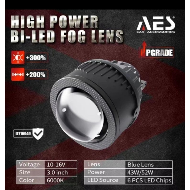 Foglamp Biled AES FX 3 Inch 1/3 Warna