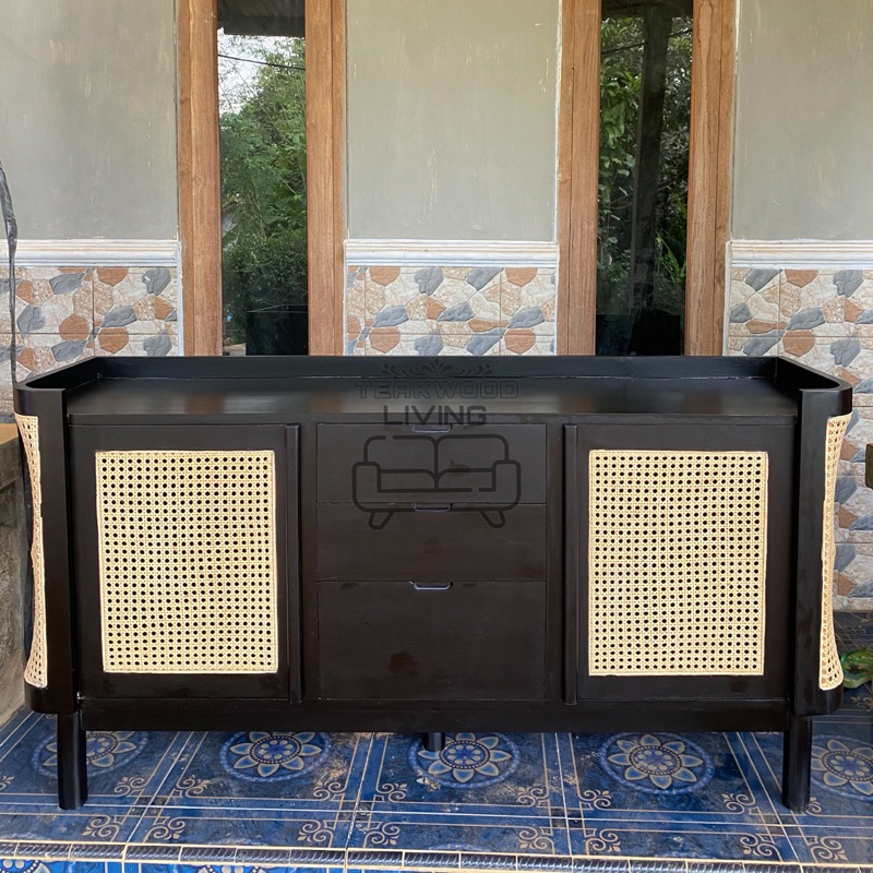 Kabinet Kayu Jati Rotan Kabinet Minimalis Bufet Minimalis Meja Pajangan Jati