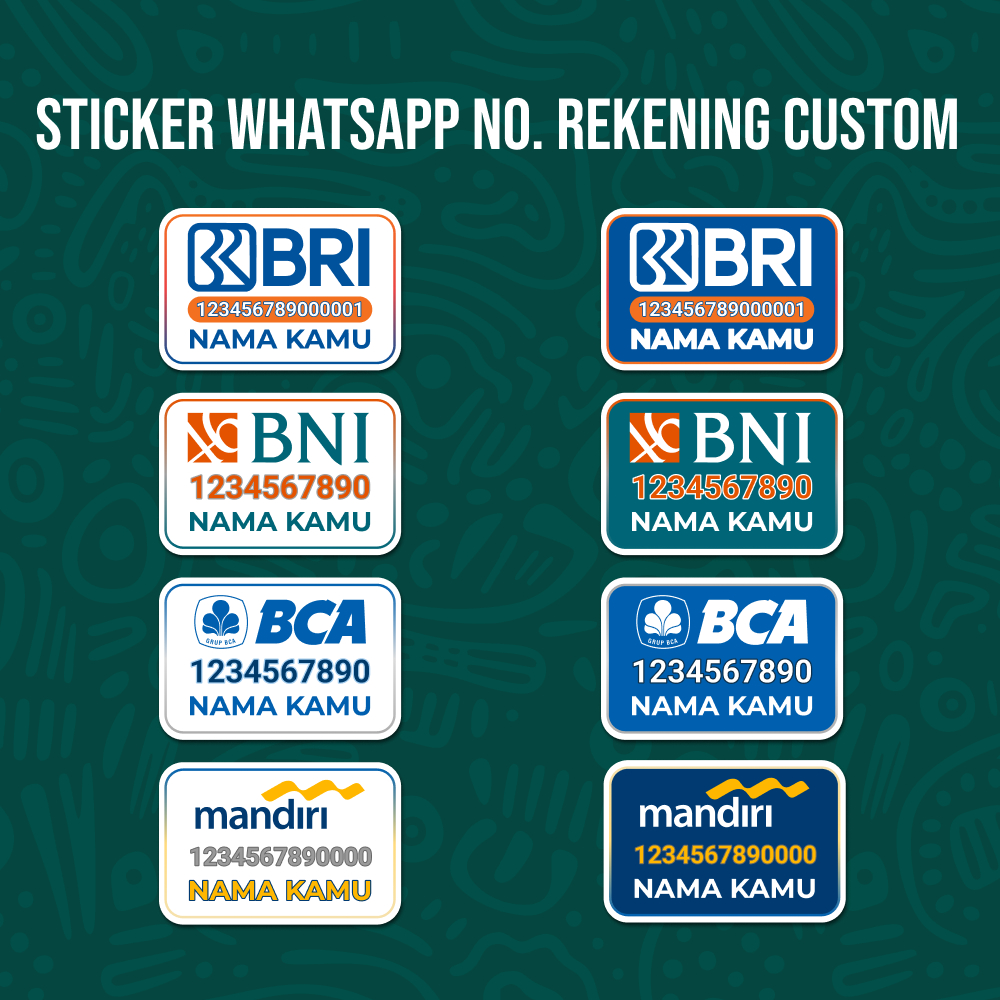 

Sticker Whatsapp No. Rekening Custom