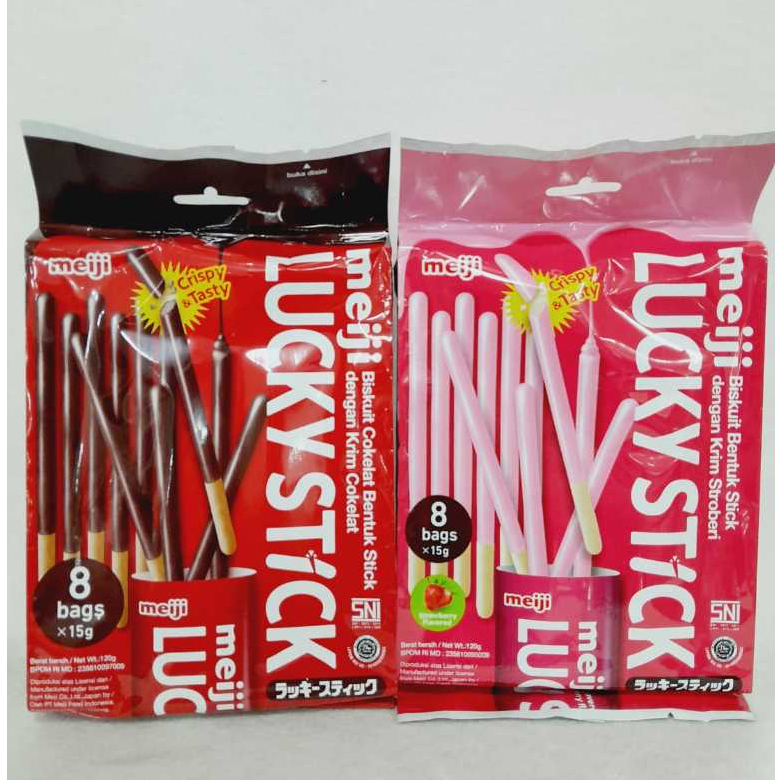 

[HALAL] Meiji Lucky Stick Chocolate / Strawberry 120gr Pocky