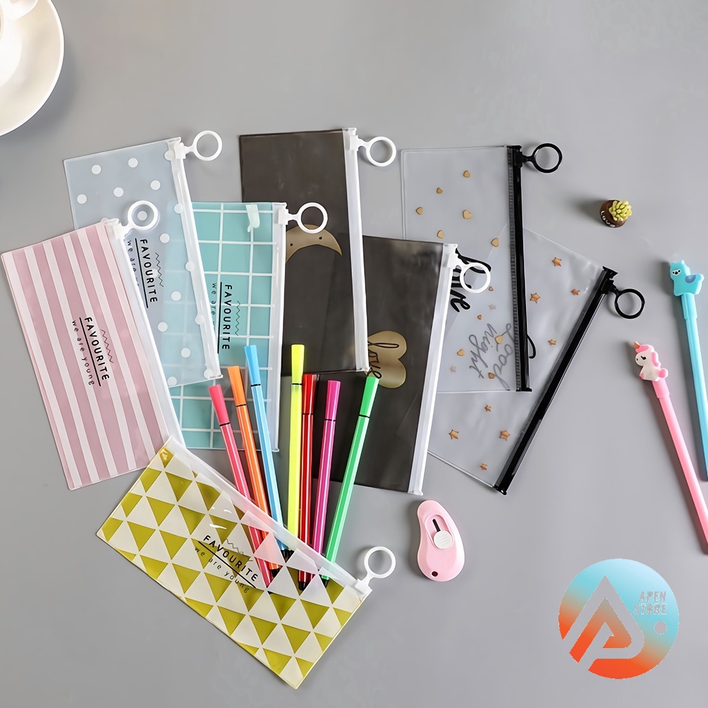 

HANYA DISINI PROMO APEN Ziplock Tempat Pensil Pulpen Transparan Karakter Serbaguna Pouch Zip Lock Penyimpanan Kosmetik Pouch Zipper Pencil Case Tempat Barang Unik