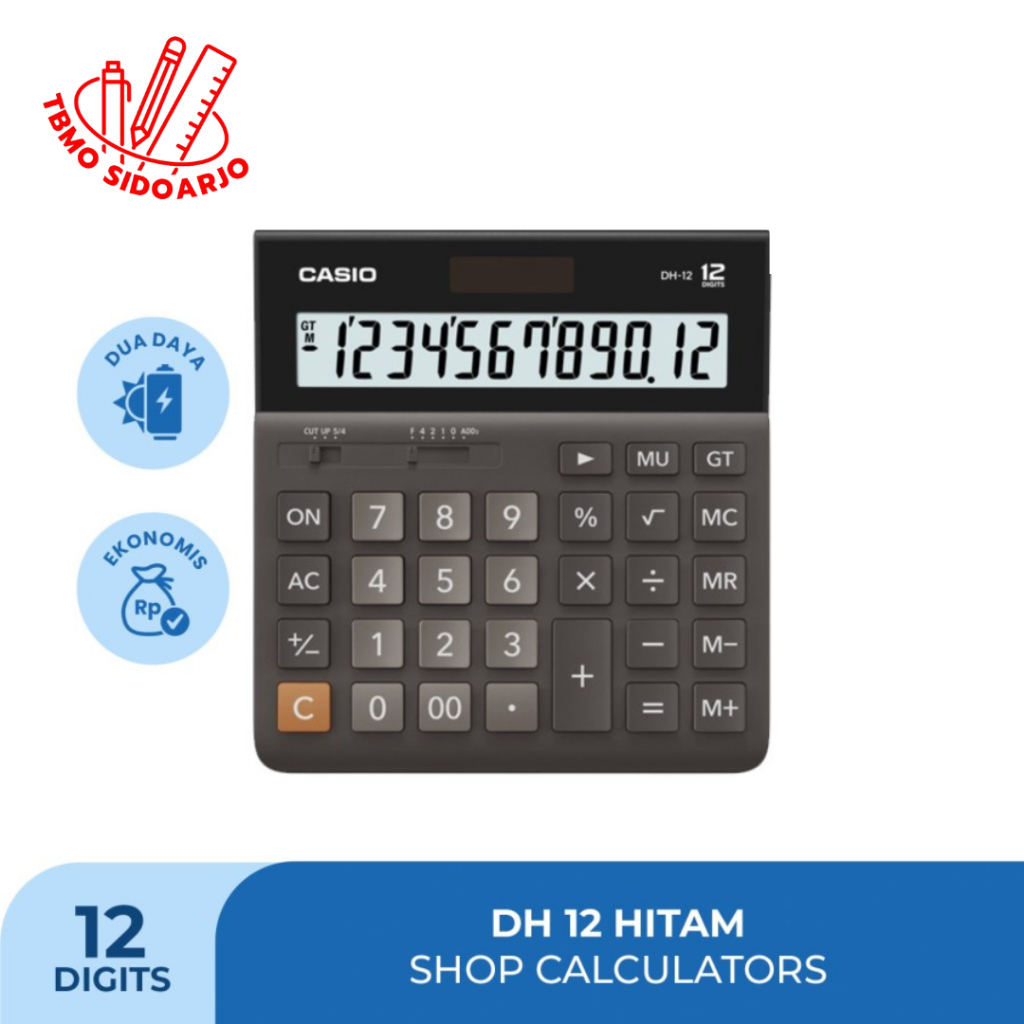 

TBMO Kalkulator Casio DH-12 Kalkulator Kantor 12 Digit