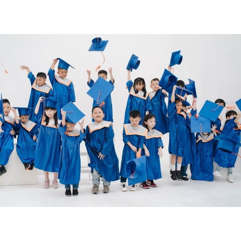 SET BAJU WISUDA TOGA PAUD, TK, SD, SMP, SMA, JUMBO SIAP KIRIM BAHAN SATIN TIDAK TERAWANG ANTI GERAH 