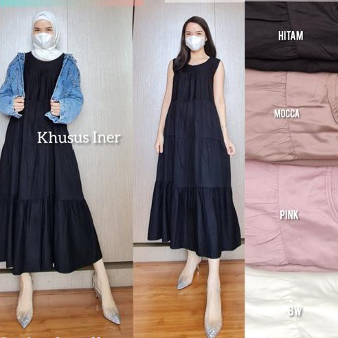 Terbaru INER MIDI SIANTAR  INNER RAYON TWILL MIDI DRESS SIANTAR  WARNA