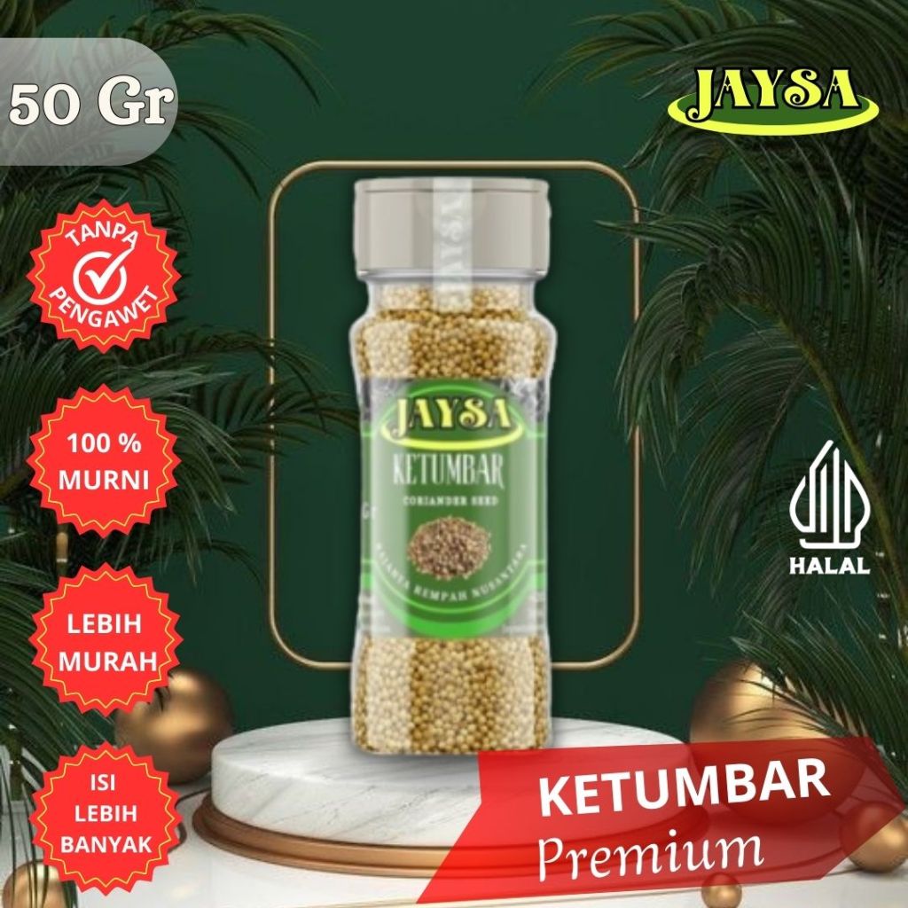 

JAYSA - Ketumbar Utuh 50 gr / Corriander Seed / Coriander / Tumbar / Ketumbar Asli / Ketumbar Premium / Ketumbar Grade A / Biji Ketumbar Murni / Ketumbar Kualitas Import