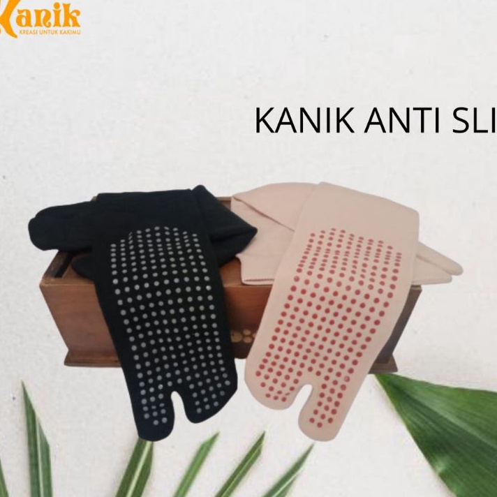 MEGA SALE 1 PASANG ORIGINAL KANIK Anti Slip  Licin Kaos Kaki Jempol Muslimah Wanita Hijab Polos Haji