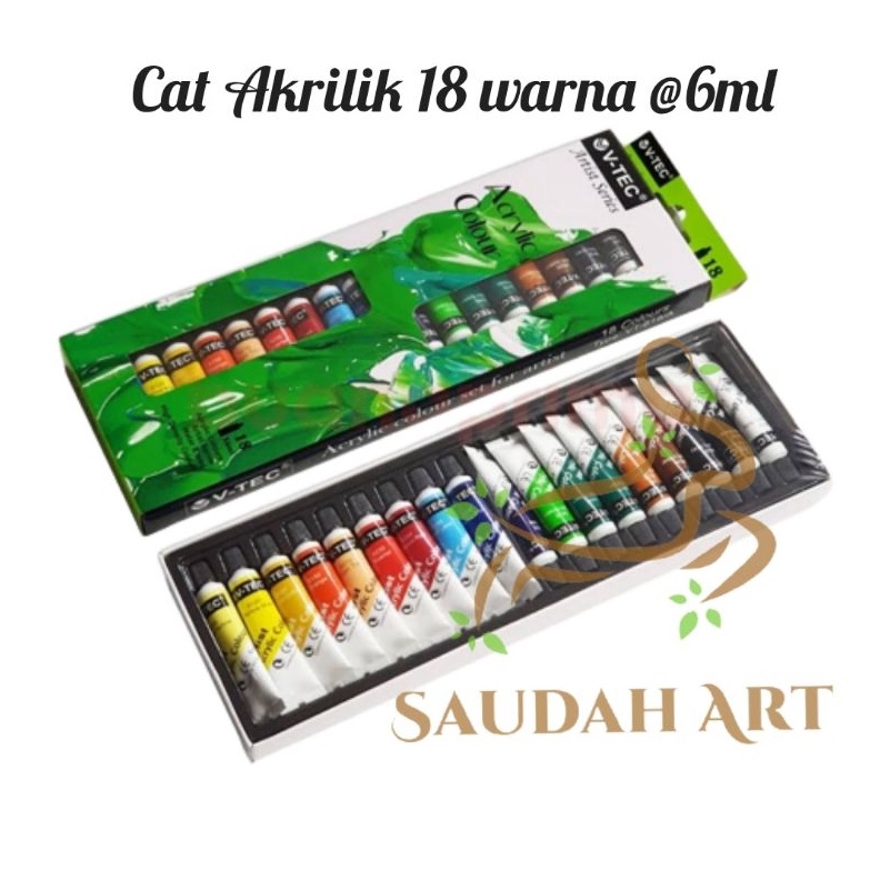 

HEBOH Cat AkrilikAcrylic 18 warna 6ml VTec 618A