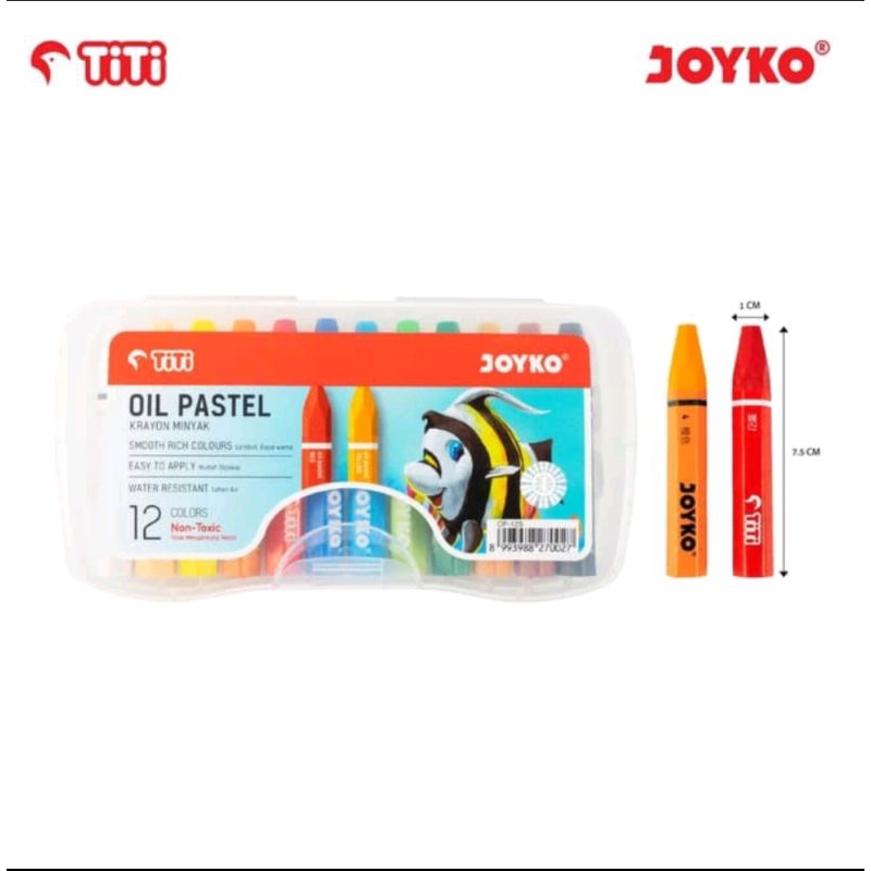 

(12 warna) Oil pastel Joyko / crayon Joyko 12 warna