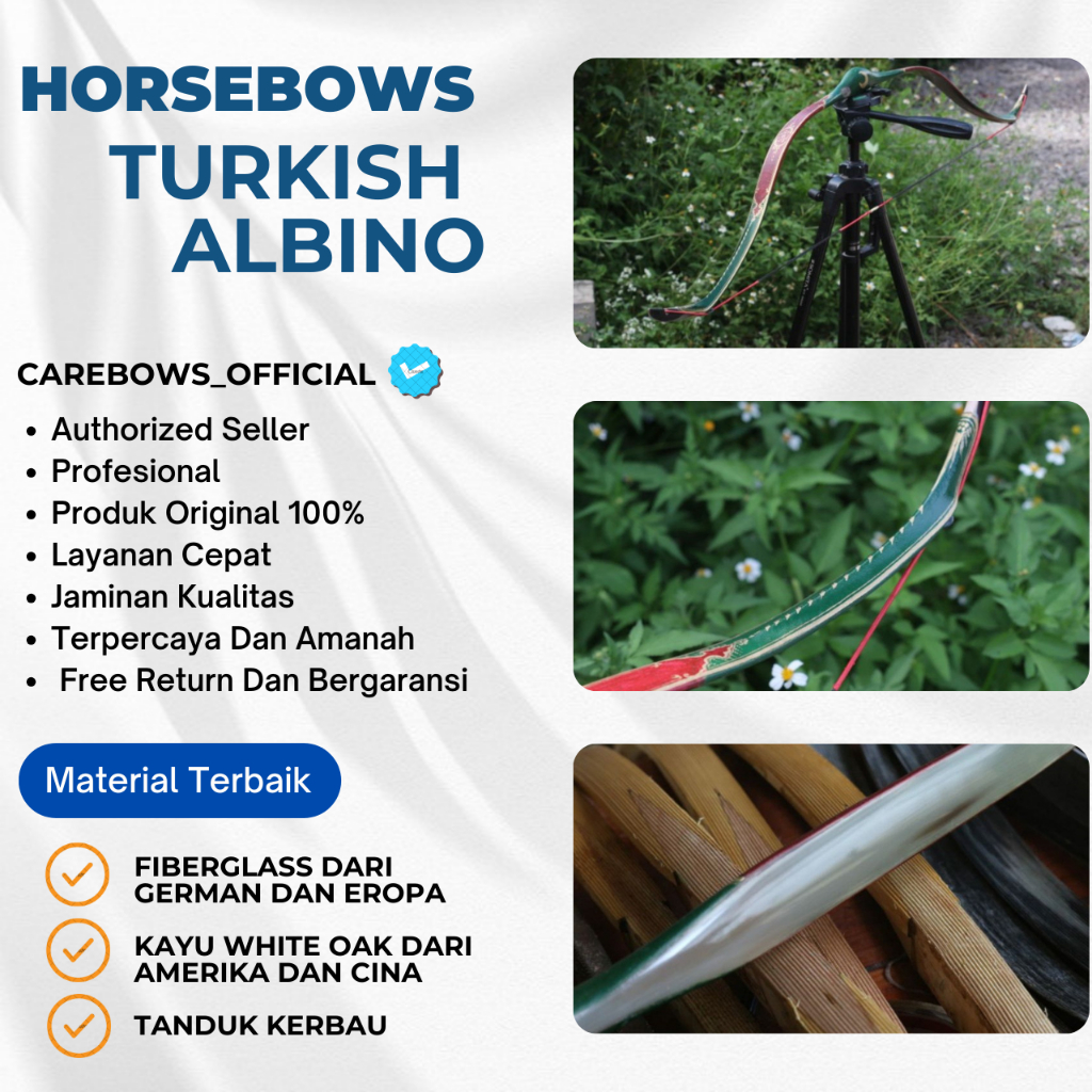 Busur Panah Horsebow model Turkish Albino