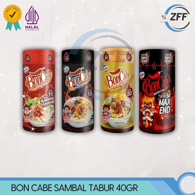 

Bon Cabe Sambal Tabur 40gr Rasa original level 10/ level 15/ level 30/level 50